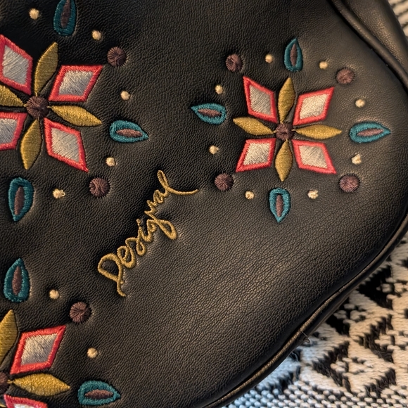 Desigual Black Embroidered Women's Bag - Picture 3 of 14